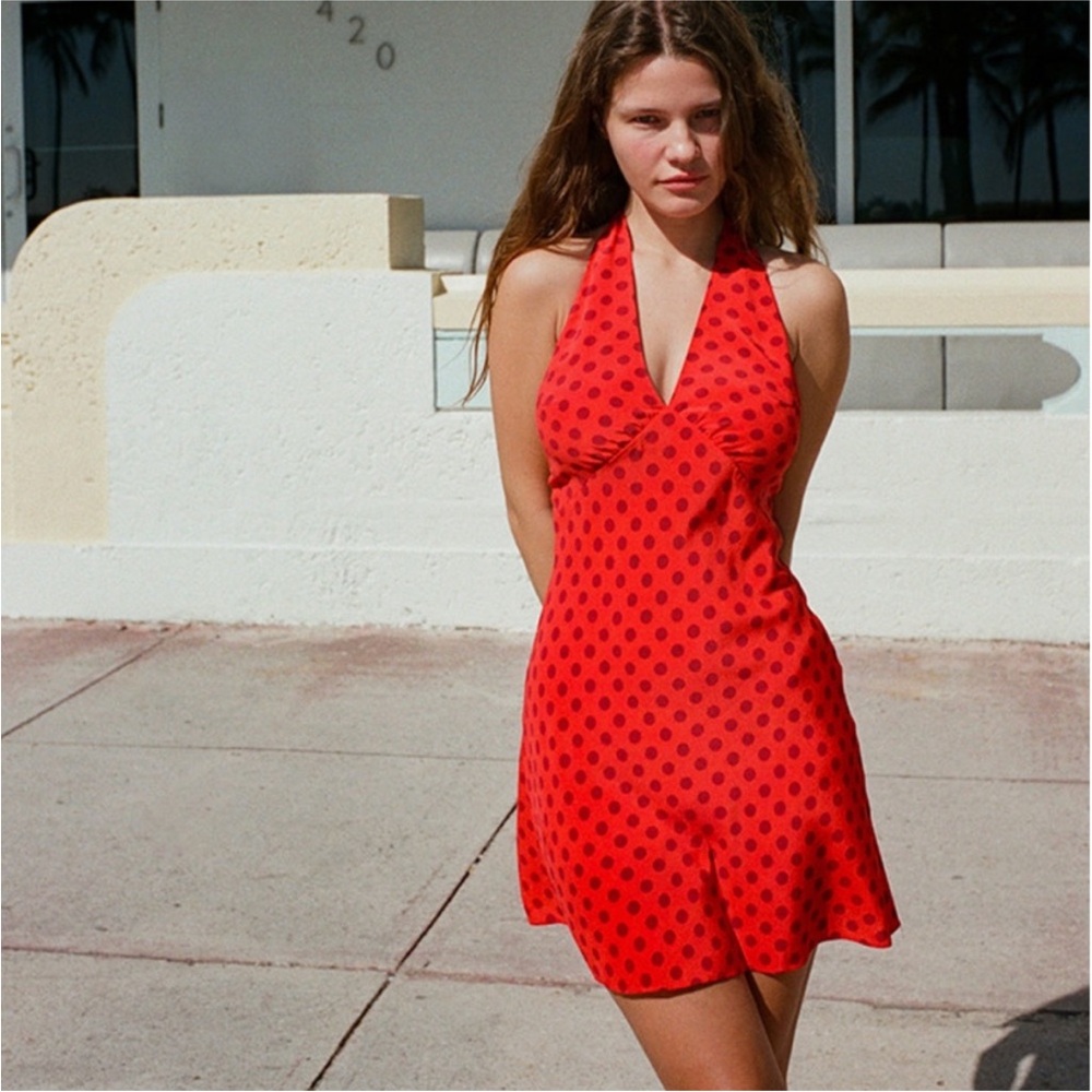 Realisation Par Scarlet Polka Dot Mini Dress